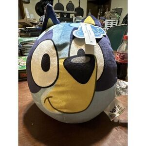 Bluey Dog Travel Cloud Pillow Round Kids Soft Plush Happy Bluey‎ BBC 11 in New